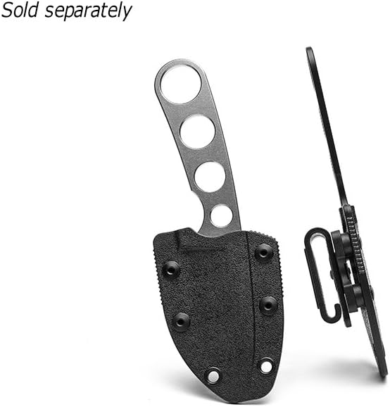 Sanrenmu SRM 7130 Full Tang Fixed Knife Survival Outdoor Neck Knife with Sheath & Belt Adapter (Black,Inc Sheath)