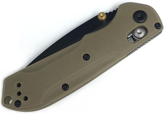 HUAAO 7in Manual Open Pocket Knife, Axis Lock Knife with 2.8in 8Cr13Mov Steel Blade Glass-Filled Nylon Handle, EDC Folding Knife with Clip for Camping Hunting
