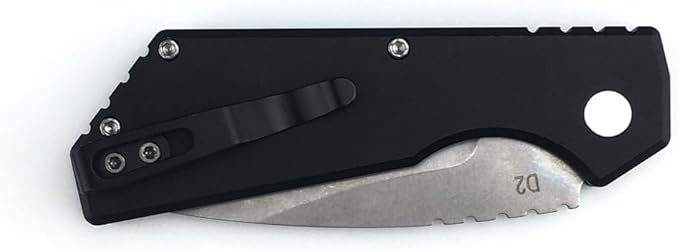 HUAAO 7.05’’ Folding Knife with 2.44’’ D2 Steel Blade Aluminum Handle, EDC Pocket Knife with Clip Nylon Bag for Camping Hunting Fishing