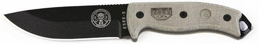 ESEE 5P Black Tactical Survival Knife w/ Sheath