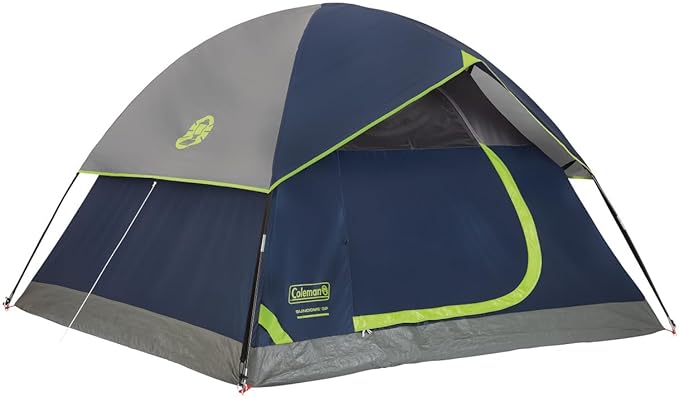 Coleman Sundome 6-Person Tent with Rainfly, Weatherproof Tent Sets Up in 10 Mins