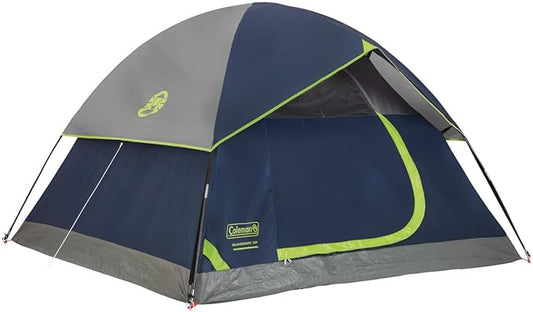 Coleman Sundome 6-Person Tent with Rainfly, Weatherproof Tent Sets Up in 10 Mins