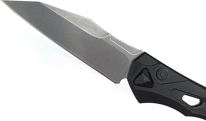 HUAAO Assisted Opening Knife, Pocket Knife with 3.4’’ 8Cr13Mov Steel Blade Aluminum Handle, EDC Camping Folding Knife with Clip for Hunting Fishing
