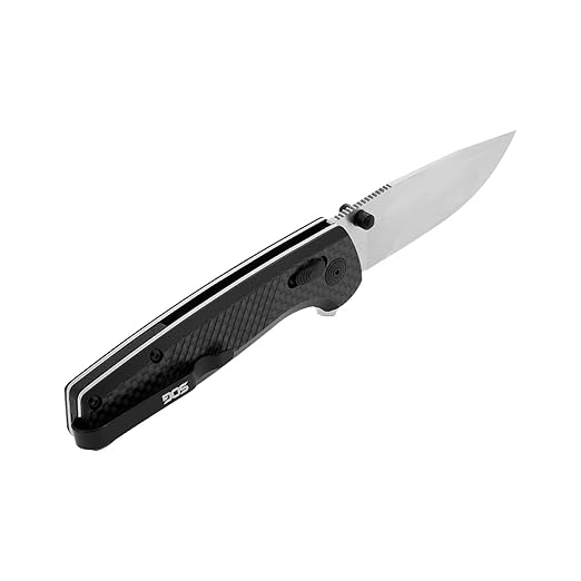 SOG Terminus XR Ergonomic Ambidextrous Lightweight Sleek Balanced Folding Knife| G10 Carbon Fiber Handle | S35VN Steel Blade