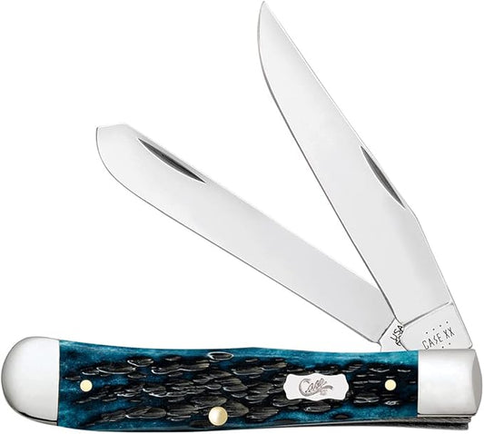 Case Cutlery CA51850: Trapper Med Blue Peach Seed