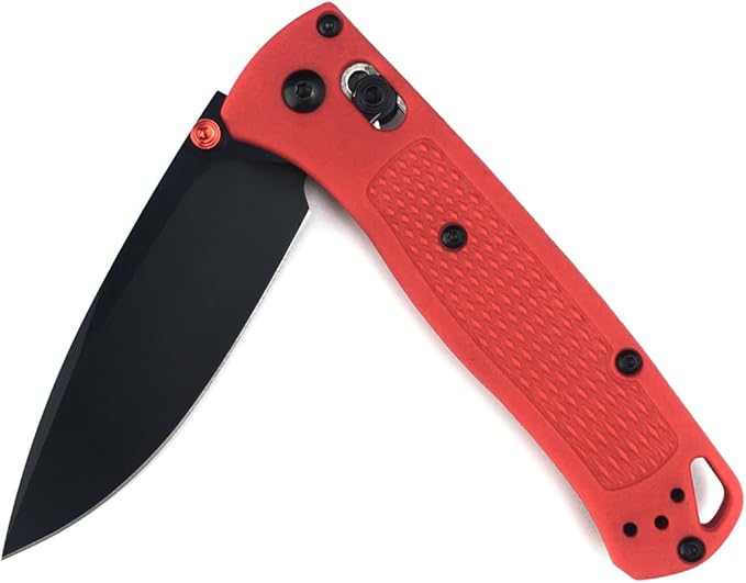 HUAAO 7.5in Manual Open Folding Knife, Bugout Knife with 3in 8Cr13Mov Steel Blade Glass Reinforced Nylon Handle, Axis Lock Knife Pocket Knife with Clip for EDC Camping Hiking