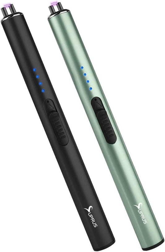 SUPRUS Electric Lighter Arc Windproof Flameless USB Lighter Rechargeable Lighter with Safety Lock