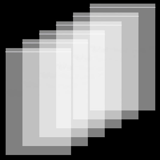 120Pcs 6" x 9" Clear Plastic Zip Bags, 2 Mil Thick Resealable Storage Baggies for Jewelry, Small Items, Packaging & Travel