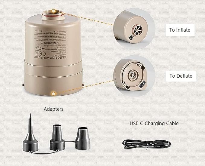 Yosogo Relax Anywhere with Our Self-Inflating Sofa - Fast Inflation, Detachable Air Pump, and Waterproof Design for Camping, Picnics, Hiking, Tent, and Home Use! (Brown)