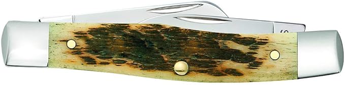 Case Medium Amberbone CV Stockman Pocket Knife, Chrome