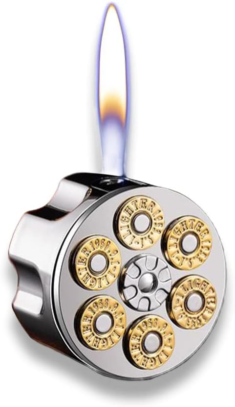 Brightfire, Bright Fire Lighter Cool Butane Lighter Refill, Novelty Vintage Lighter, Unique Gifts for Men Gift Ideas Fireplace Candles Camping BBQ (No Butane Fuel)