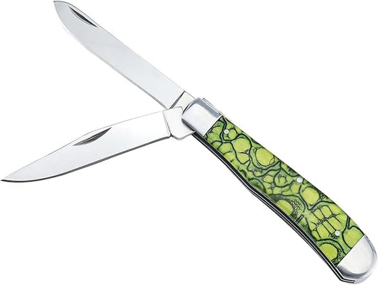 ALBATROSS Traditional Stainless steel Folding Pocket Knives with 2 Blades, FK060 (Green)