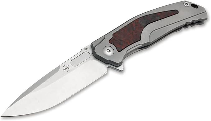 Boker Plus Aphex Mini Manual Pocket Knife Frame Lock and Titanium Scales Inlayed, Designed by Lucas Burnley