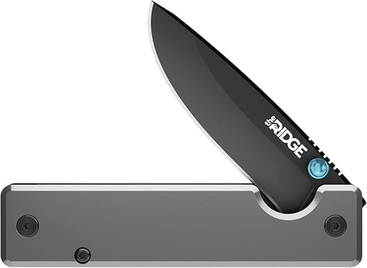 The Ridge Summit Knife | Folding Pocket Knife with Clip for Pocket Knife (Aluminum Gunmetal)