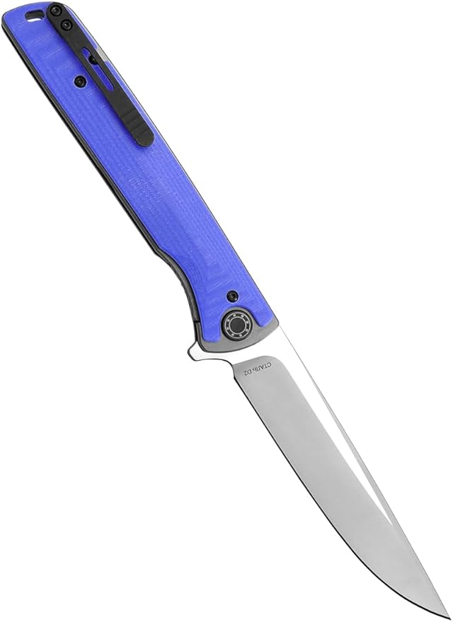 HOKC NOKS EDC camping folding knife Smersh-S | 350-100401 (Gray, Blue)