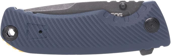 SOG Tellus ATK Outdoor Assisted Opening Frame Lock Folding Knives | Ambidextrous GRN Handle | CRYO 440C Stainless Steel Blade | Adjustable Belt Clip