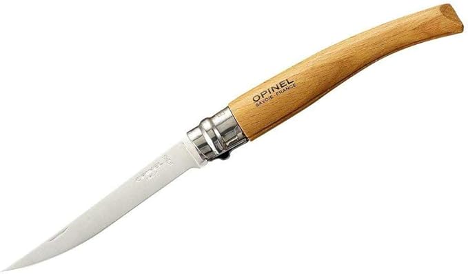 Opinel N Degree10 Beechwood Handle Boxed Slim Knife, 10 cm Blade