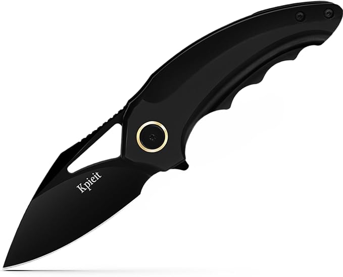 Folding Pocket Knife For Men Women- Stainless Steel, Durability,Compact, Amazingly Convenient Aluminum Handle For Everyday Carry(Black)