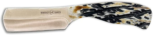WHISKEY BENT HAT CO. Bullcutter 5 Fixed Blade 440C Stainless Steel 6.5" Blade w/Leather Sheath (Burnt Bone)