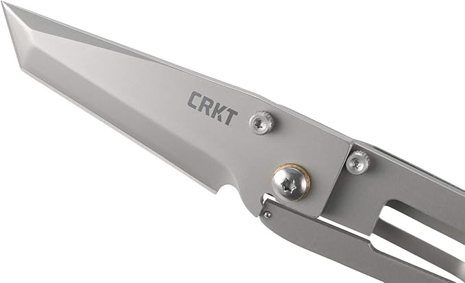 CRKT K.I.S.S. EDC Folding Pocket Knife: Compact Everyday Carry, Dual Grind Tanto, Frame Lock, Skeletonized Handle, Pocket Money Clip, Retail Packaging, 5500C