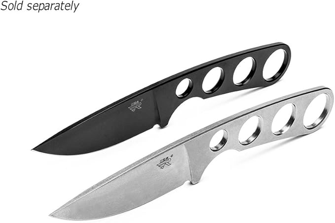 Sanrenmu SRM 7130 Full Tang Fixed Knife Survival Outdoor Neck Knife with Sheath & Belt Adapter (Black,Inc Sheath)