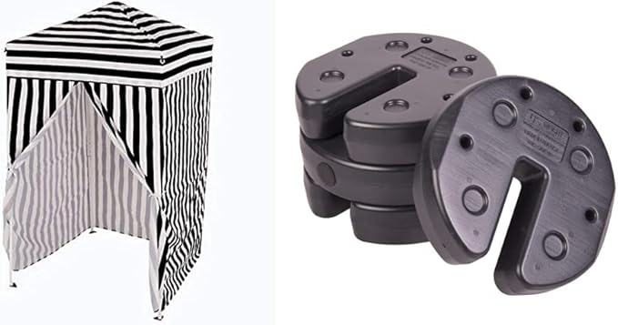 Impact 4'x4' Pop up Changing Dressing Room & US Weight Tailgater Canopy Weights with No-Pinch Design for Easy, Safe Installation, and Removal to Secure Tents, Canopies, and Umbrellas at Outdoor Events