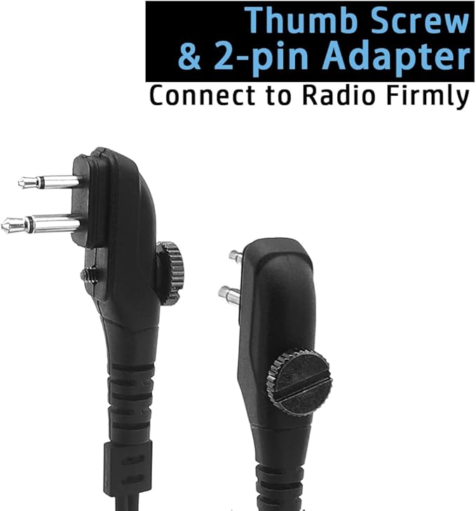 Headset Earpiece for HYT Hytera Radio BD502 BD502i BD552i PD402i PD482i PD502 PD562 TC-508 TC-626 HYT850 Power446 Walkie Talkie Acoustic Tube & Big PTT 2-pin with Screw