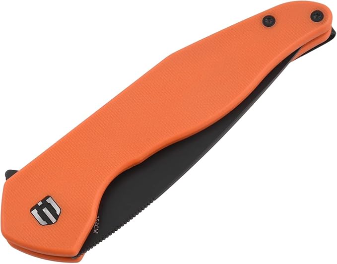Viper Pocket Knife Black DLC Finish 154CM Steel Blade G10 Handle Nested Liner Lock Folding Knife Qualified as Outdoor Knife (Black Blade)
