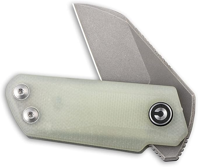 CIVIVI Ki-V Front Flipper Pocket Knife, Double Detent Slip Joint Small Folding Knife with Deep Carry Pocket Clip For Easy EDC C2108A (Natural)