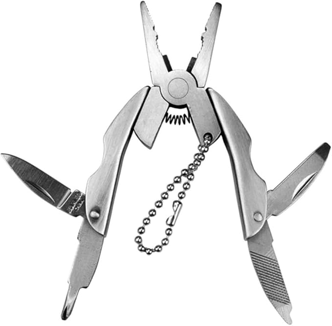 GANAZONO Fishing Tool Plier Mini Needle Nose Pliers Pocket Foldable Bottle Opener Gear Multi- Plier for Outdoor Camping Multitools