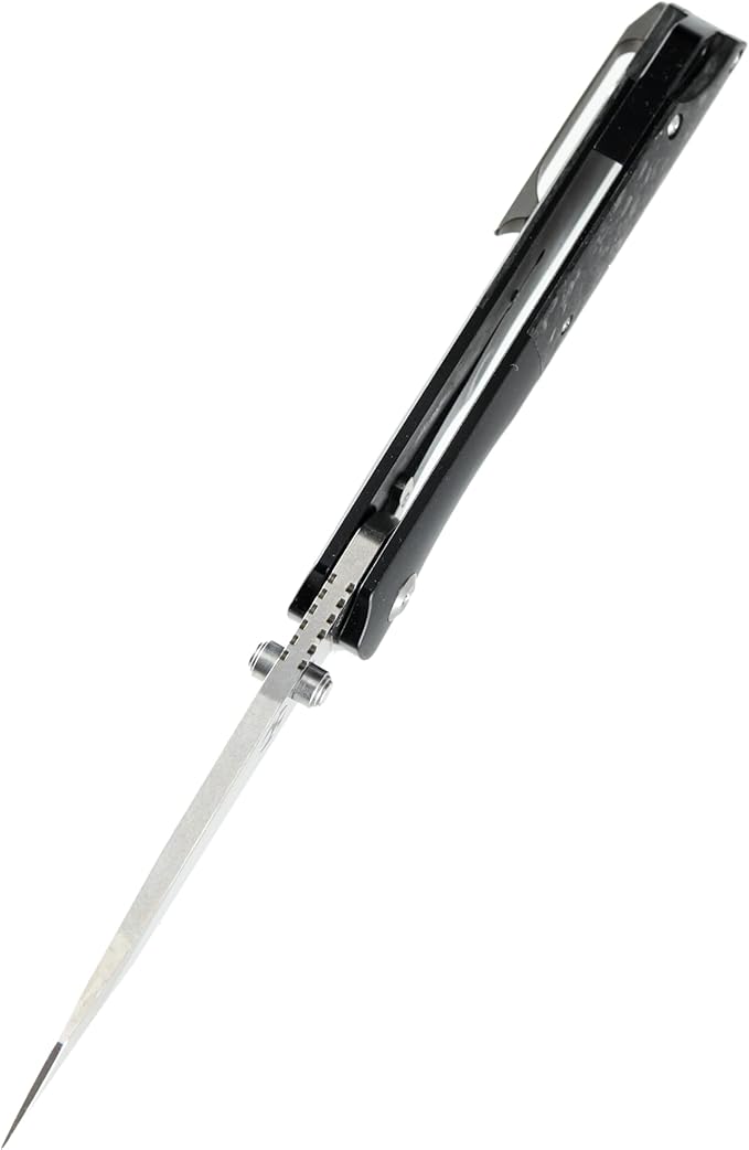 KANSEPT Warrior Pocket Knife with CPM-S35VN Blade Framelock Camping Hiking Folding Knife for Men 6AL4V Titanium +carbon fiber Handle Drop Pocket Folding Knife K1005T1