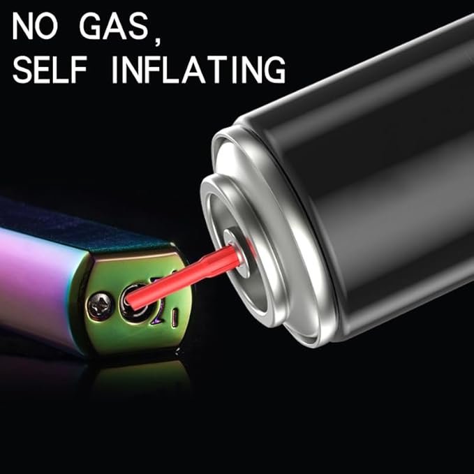 Blue Cool Butane Torch Lighters,Refillable Adjustable Jet Flame Lighter,Windproof,Gift for Men Candles Camping BBQ (No Butane Fuel)