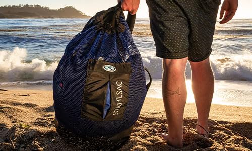 Stahlsac Panama Mesh Backpack: Convienent 103L size, ideal for dive gear, dry pockets, YELLOW