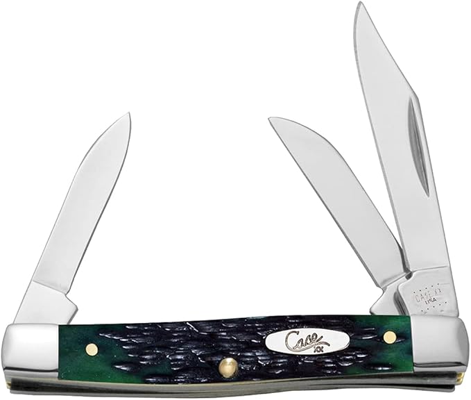 Case XX WR Pocket Knife Small Stockman Kentucky Bluegrass Jig Bone Item #22779 (6333 SS) 2 5/8 inches Closed