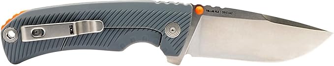 SOG Tellus FLK Daily Outdoor Full-Sized Frame Lock Folding Knives | GRN Handle | CRYO 440C Stainless Steel Blade | Reversible Pocket Clip