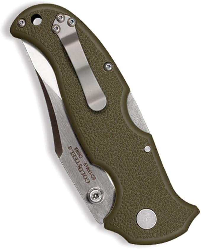 Cold Steel Bush Ranger Lite 3.5" 8Cr13MoV Razor-Sharp Blade 4.875" GFN Easy-To-Grip Handle Everyday Carry Hunting Folding Knife w/Rocker Lock