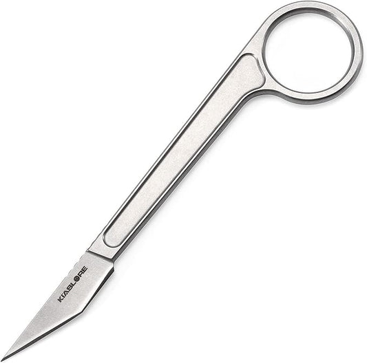 Outdoor survival claw tactical knife D2 steel blade and G10 steel handle sharp fixed blade with sheath (Silver)