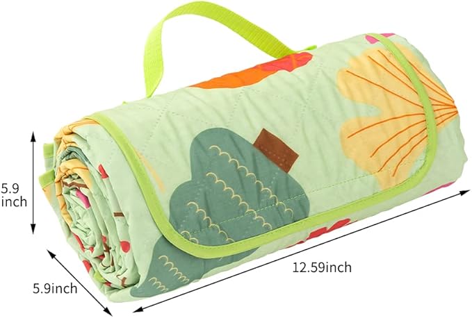 Picnic Blanket, Outside Baby Blanket, 3-Layer Picnic Mat for Camping, 59"x79" Extra Large Waterproof Sand Proof Camping Blanket, Lightweight Folding Portable Travel Blanket Wipable
