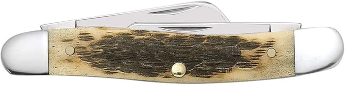 Case XX WR Pocket Knife Amber Bone Medium Stockman Cv Item #039 - (6318 Cv) - Length Closed: 3 5/8 Inches