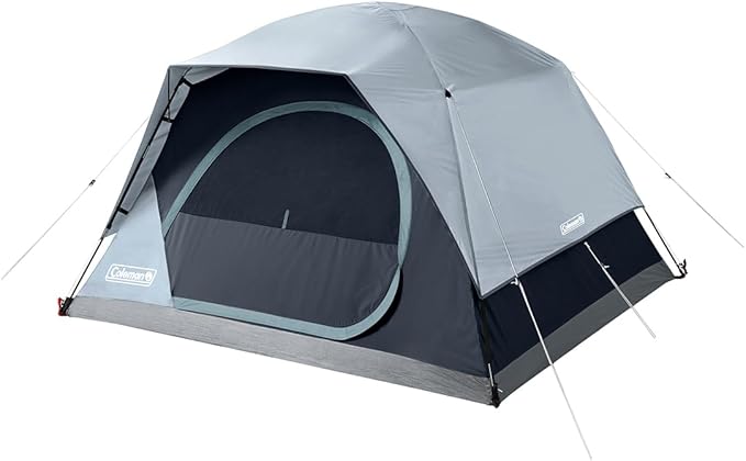 Coleman Skydome Tent with LED Lights & 5-Minute Setup, Weatherproof 4-Person Tent with Overhead Lighting, Made of PFAS-Free Materials