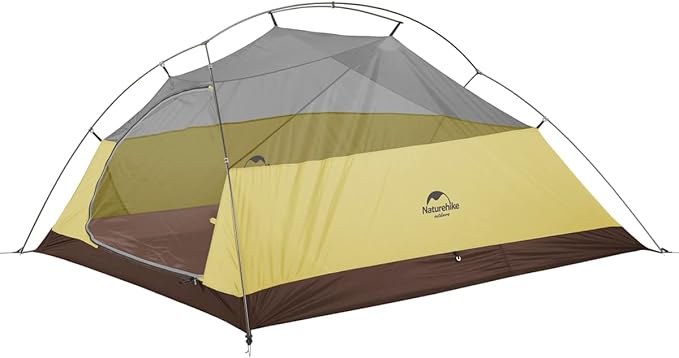 Naturehike Cloud-Up 3 Person Lightweight Backpacking Tent with Footprint - 3 Season Free Standing Dome Camping Hiking Waterproof Backpack Tents