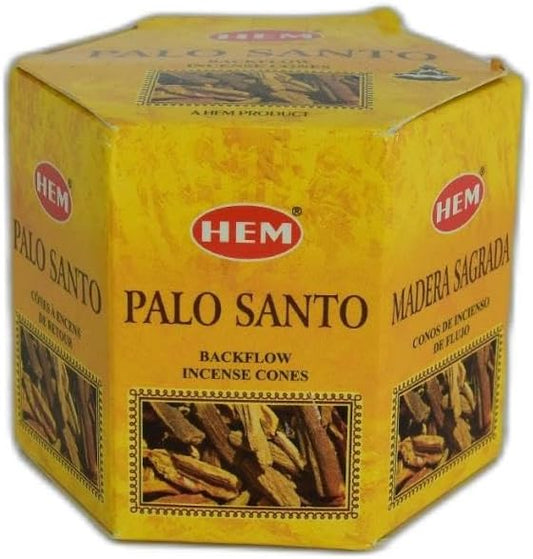 HEM - Backflow Incense Cones - Hand Crafted in India (Palo Santo)