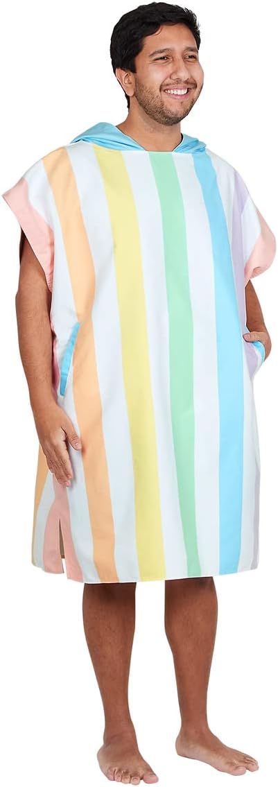 Dock & Bay Adult Poncho - Hooded Towel with Deep Pockets, Changing Robe - Quick Dry - Compact, Lightweight - Includes Bag