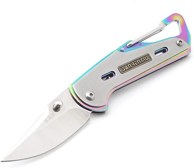 Sanrenmu 6070RUX-SK 6070RUX-SX 6070RUX-SZ Mini Pocket EDC Folding Knife Grey Handle