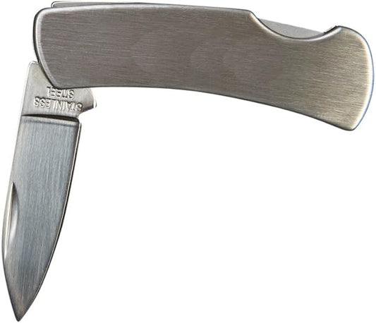 Locking Pocket Knife in Stainless Steel