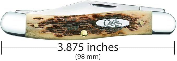 Case XX WR Folding Pocket Knife 3 Blade Stockman 3 7/8 Inches Closed (Amber Bone)