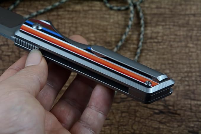 TWO SUN Folding Knife K110 Blade Colorful G10 Titanium Handle Hunting Outdoor TS436