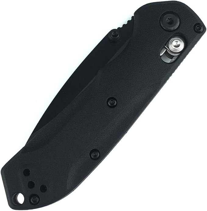 HUAAO 7in Manual Open Pocket Knife, Axis Lock Knife with 2.8in 8Cr13Mov Steel Blade Glass-Filled Nylon Handle, EDC Folding Knife with Clip for Camping Hunting