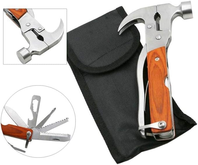 Multifunction Foldable Pliers Knife Screwdriver Emergency Pocket Tool Hammer