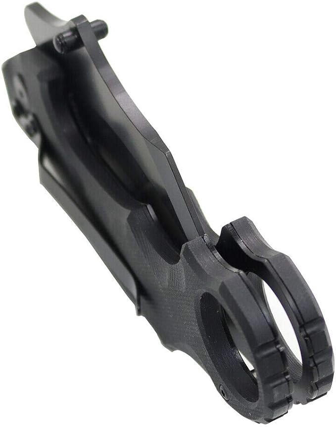 MASALONG Protection Folding Claw Tactical Outdoor fold Knife (Black)